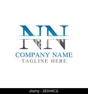 Anfänglicher Monogrammbrief, NN-Logo, Vektorvorlage. N Letter Logo Design Stock Vektor