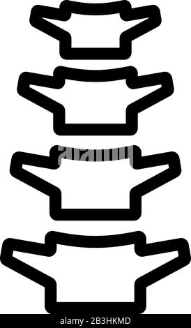 Wirbelsäulensymbol Vektor. Isolierte Darstellung des Kontursymbols Stock Vektor