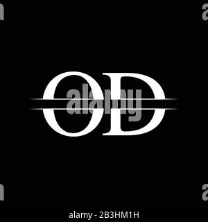 Vektor-Vorlage für OD-Logo-Design mit Anfangsbuchstaben für Monogramme. OD Letter Logo Design Stock Vektor