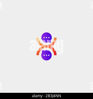 Letter X Chat Logo Design Template Vector Stock Vektor