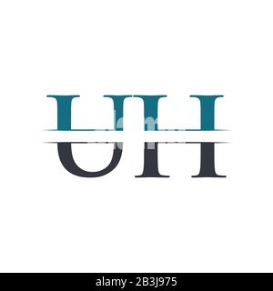 Initial UH Logo Design Vector Template. UH Schreiben Logo Design Stock Vektor