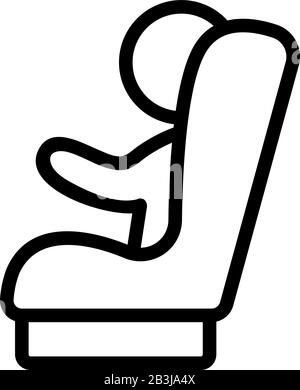 Vektor des Sitzgurtsymbols. Isolierte Darstellung des Kontursymbols Stock Vektor