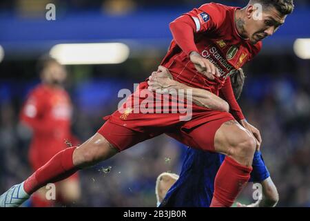 März 2020, Stamford Bridge, London, England; Emirates FA Cup 5. Runde, Chelsea gegen Liverpool: Stockfoto