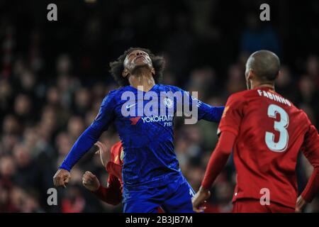 März 2020, Stamford Bridge, London, England; Emirates FA Cup 5. Runde, Chelsea gegen Liverpool: Willian (10) von Chelsea Stockfoto