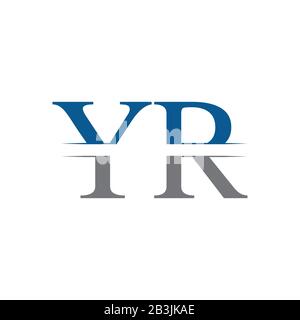 Vektor-Vorlage für das anfängliche JAHR-Logo. Creative Letter YR Business Logo Vector Illustration Stock Vektor