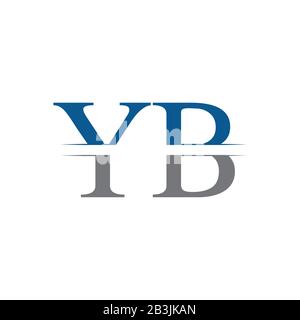 Vektor-Vorlage für das anfängliche YB-Logo. Creative Letter YB Business Logo Vector Illustration Stock Vektor