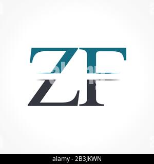 Vektor-Vorlage für das anfängliche Design von ZF-Logos. Creative Letter ZF Business Logo Vector Illustration Stock Vektor