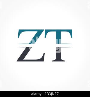 Vektor-Vorlage für das anfängliche ZT-Logo-Design. Creative Letter ZT Business Logo Vector Illustration Stock Vektor