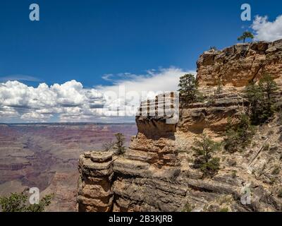 Grand Canyon National Park, South Rim, Arizona/Nevada, USA: [ Canyon-Panoramaaussicht, Colorado River ] Stockfoto