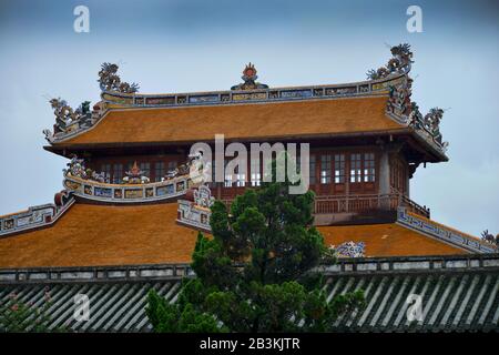 Kaiserliches Theater, Purpurne verbotene Stadt, Kaiserstadt, Hue, Vietnam Stockfoto