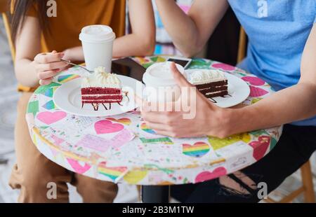 Nahaufnahme eines Paares in einem Café Stockfoto