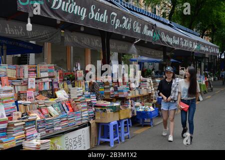 Buchstrasse, Nguyen Van Binh, Ho-Chi-Minh-Stadt, Vietnam Stockfoto