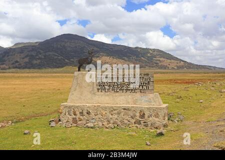 Bale Mountain National Park - Schild Äthiopien Stockfoto