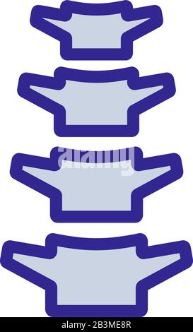 Wirbelsäulensymbol Vektor. Isolierte Darstellung des Kontursymbols Stock Vektor