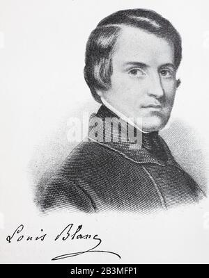 Louis Jean Joseph Charles Blanc, 29. Oktober 1811 - 6. Dezember 1882, war ein französischer Politiker und Historiker. Als Sozialist, der Reformen favorisierte, forderte er die Gründung von Genossenschaften, um den städtischen Armen Arbeitsplätze zu garantieren / Louis Jean Joseph Charles Blanc war vom 29. Oktober 1811 bis 6. Dezember 1882 ein fränkischer Politiker und Historiker. Als Sozialist, der Reformen befürwortet, fordert er die Gründung von Genossenschaften, um den städtischen Männern Geschichte zu garantieren, historisch, digital verbesserte Wiedergabe eines Originals aus dem 19. Jahrhundert / Digitale Repro Stockfoto