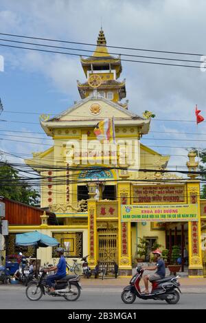 Buu Quang Tempel, Cao Dai, Sa Dez, Mekongdelta, Vietnam Stockfoto