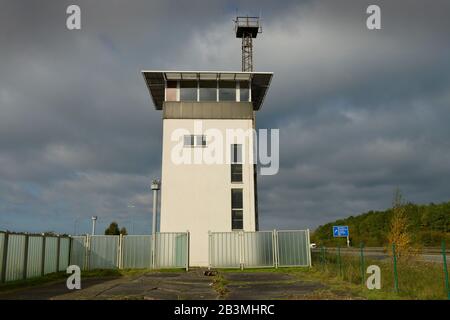 Kommandantenturm, Gedenkstaette, Deutsche Teilung Marienborn, Sachsen-Anhalt, Deutschland Stockfoto