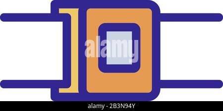 Vektor des Sitzgurtsymbols. Isolierte Darstellung des Kontursymbols Stock Vektor