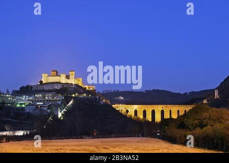 Rocca Albornoziana, Spoleto, Perugia, Umbrien, Italien, Europa Stockfoto