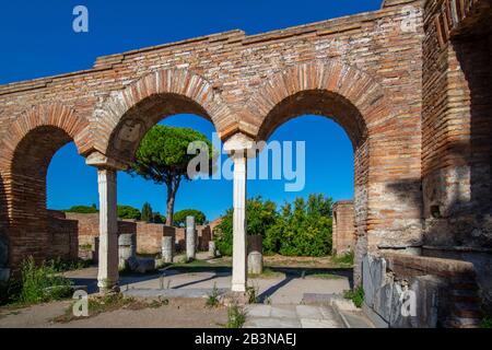 Domus della Fortuna Annaoria, Ostia Antica, Rom, Latium, Italien, Europa Stockfoto