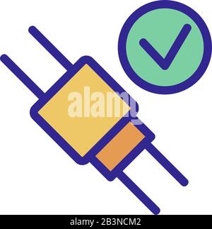 Vektor des Sitzgurtsymbols. Isolierte Darstellung des Kontursymbols Stock Vektor