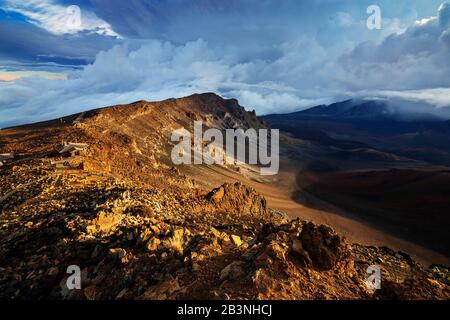 Haleakala-Nationalpark, Vulkanlandschaft, Maui-Insel, Hawaii, Vereinigte Staaten von Amerika, Nordamerika Stockfoto