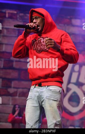 Sunrise FL, USA. März 2020. Nick Cannon tritt während Wild 'n Out Live im BB&T Center am 4. März 2020 in Sunrise, Florida auf. Kredit: Mpi04/Media Punch/Alamy Live News Stockfoto