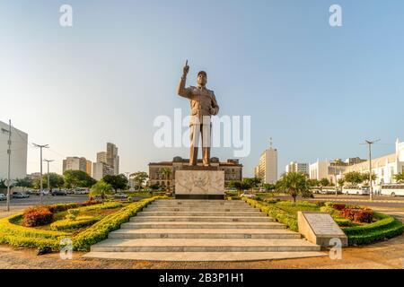 Statue von Machel Samora auf Dem Unabhängigkeitsplatz in Maputo, der Hauptstadt Mosambiks Stockfoto