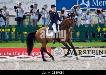 Edward Gal (NED) Reiten Group 4 Securicor Lingh - World Equestrian Games, Aachen - 23. August 2006, Dressur Grand Prix Stockfoto