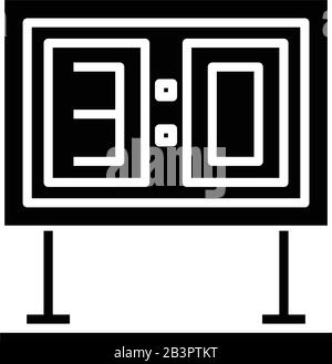 Score Board Black Icon, Concept Illustration, Vector Flat Symbol, Glyph Sign. Stock Vektor