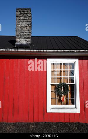 Verkostungsraum der Red Barn von Jim Beam Destillerie.Clermont.Kentucky.USA Stockfoto