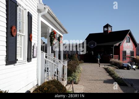 Verkostungsraum der Red Barn von Jim Beam Destillerie.Clermont.Kentucky.USA Stockfoto