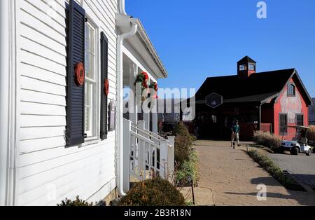 Verkostungsraum der Red Barn von Jim Beam Destillerie.Clermont.Kentucky.USA Stockfoto