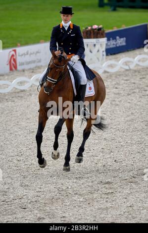 Edward Gal (NED) Reiten Group 4 Securicor Lingh - World Equestrian Games, Aachen - 23. August 2006, Dressur Grand Prix Stockfoto