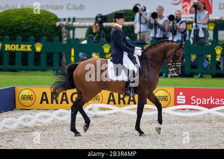 Edward Gal (NED) Reiten Group 4 Securicor Lingh - World Equestrian Games, Aachen - 23. August 2006, Dressur Grand Prix Stockfoto