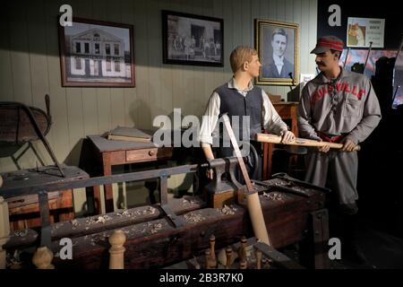 Innenansicht des Louisville Slugger Museum & Factory.Museum Row.Louisville.Kentucky.USA Stockfoto