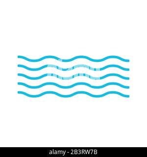 Wellensymbol Meer. Vektorgrafiken. Stock Vektor