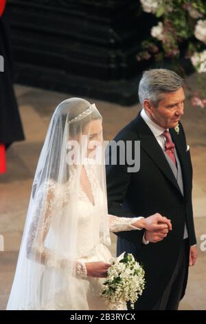 Prinz William & Kate Middleton Hochzeit Wesminster Abbey London April 2011 Stockfoto