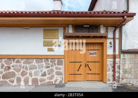 Das Waschhaus Çankırı wurde mit den Beiträgen der Gemeinde Çankırı restauriert, während es gerade zerstört wurde.Jetzt ist es ein Museum. Stockfoto