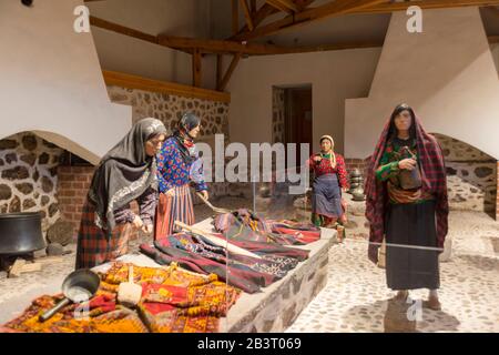 Das Waschhaus Çankırı wurde mit den Beiträgen der Gemeinde Çankırı restauriert, während es gerade zerstört wurde.Jetzt ist es ein Museum. Stockfoto