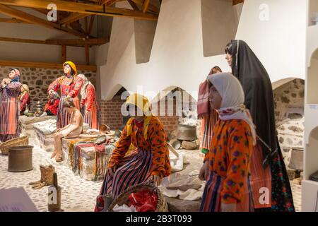 Das Waschhaus Çankırı wurde mit den Beiträgen der Gemeinde Çankırı restauriert, während es gerade zerstört wurde.Jetzt ist es ein Museum. Stockfoto