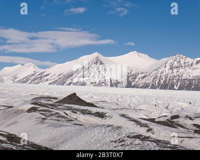 Eine Gletscherwanderung auf dem Jökulsarlon-Gletscher in Island Stockfoto