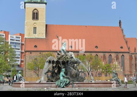 Neptunbrunnen, Spandauer Straße, Mitte, Berlin, Deutschland Stockfoto