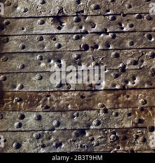 CLAVOS EN LA PUERTA. LAGE: PUERTA DE LOS LEONES. JERUSALEM. Stockfoto