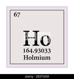 Holmium Periodensystem der Elemente Vektor-illustration eps 10. Stock Vektor