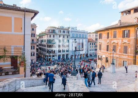 Scalinata di Trinita dei Monti, Spanische Treppe, Piazza di Spagna, Rom, Italien Stockfoto
