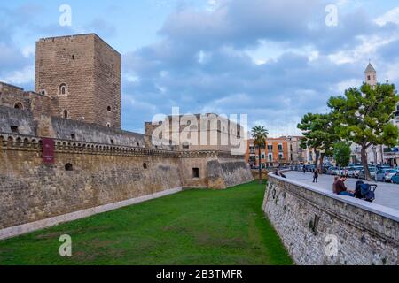 Castello Normanno Svevo, Bari, Apulien, Italien Stockfoto