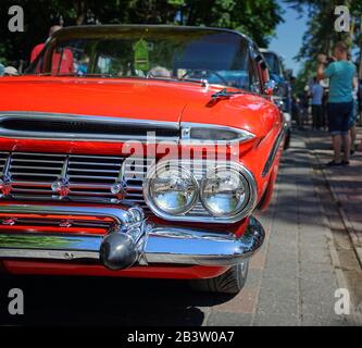 Classic American Car am South Beach, Miami. Stockfoto