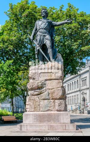 Statue von William Wallace in Aberdeen von William Grant Stevenson im Jahr 1888 aufgestellt. Stockfoto