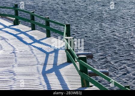 Dock auf der Avalon Peninsula in Neufundland, Kanada Stockfoto